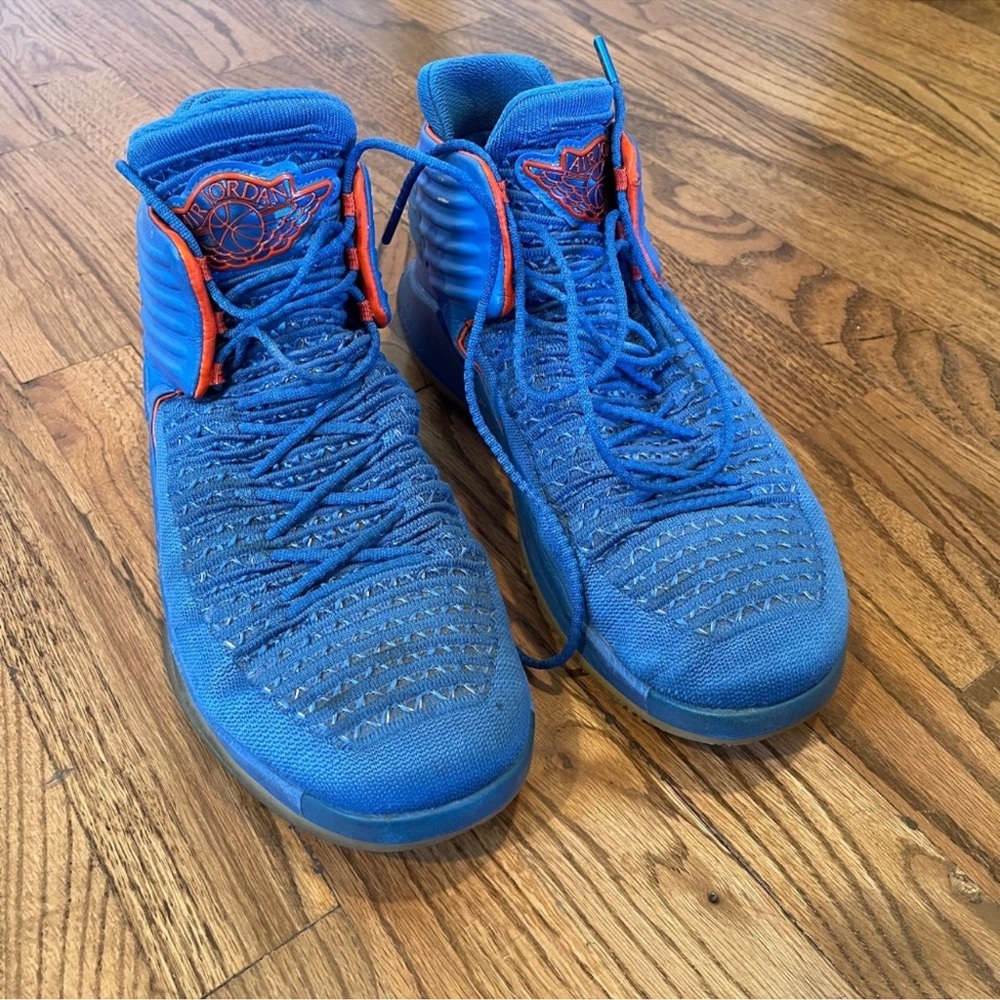 Jordan Blue and Orange Men's Shoes